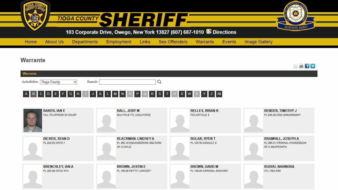 Warrants | tiogacountysheriff.com